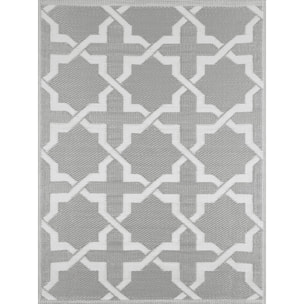 Scoobi - tapis d'exterieur gris motif contemporain