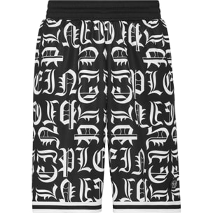 PHILIPP PLEIN Basket Jogging Shorts Gothic Plein