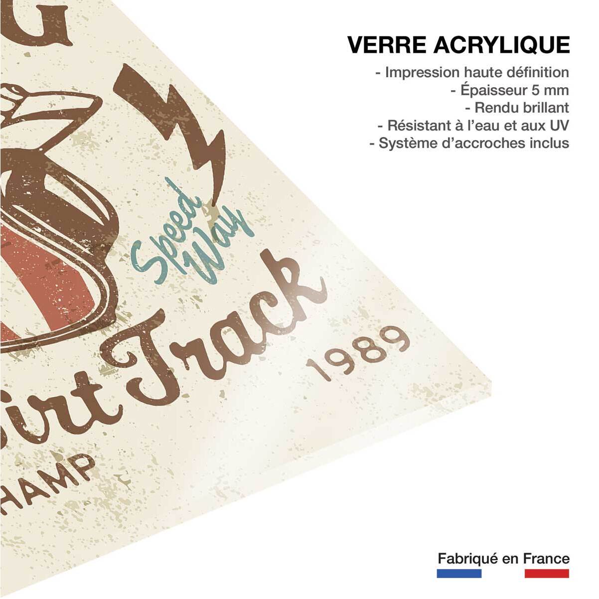 Tableau moto motor racing  Tableau plexiglas