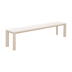 Banc de jardin beige MADISON aluminium. 4 places. 200 x 40 x 45 cm