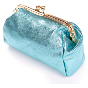 Ambivere bolso de mano Mujer. Piel auténtica Gamuza acabado lacado brillante.