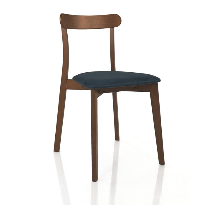 Tomasucci Ensemble de 2 chaises AMBRA en bois foncé