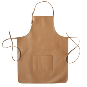 Honoré - Tablier en cuir de veau couleur Tabac