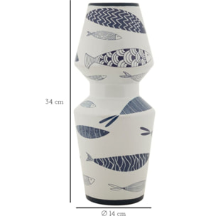 VASO CERAMICA FISH DOUBLE CM Ø 14X34