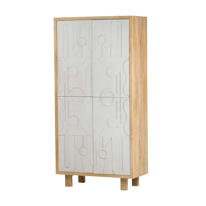 Cabinet Madera Mango Marron Janto 100x45x200 Cm