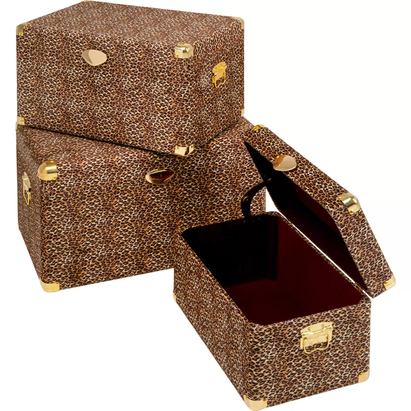 Coffres Wild Animal léopard set de 3 Kare Design