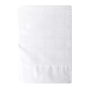 Drap plat satin de coton motif jacquard blanc Allegria neige