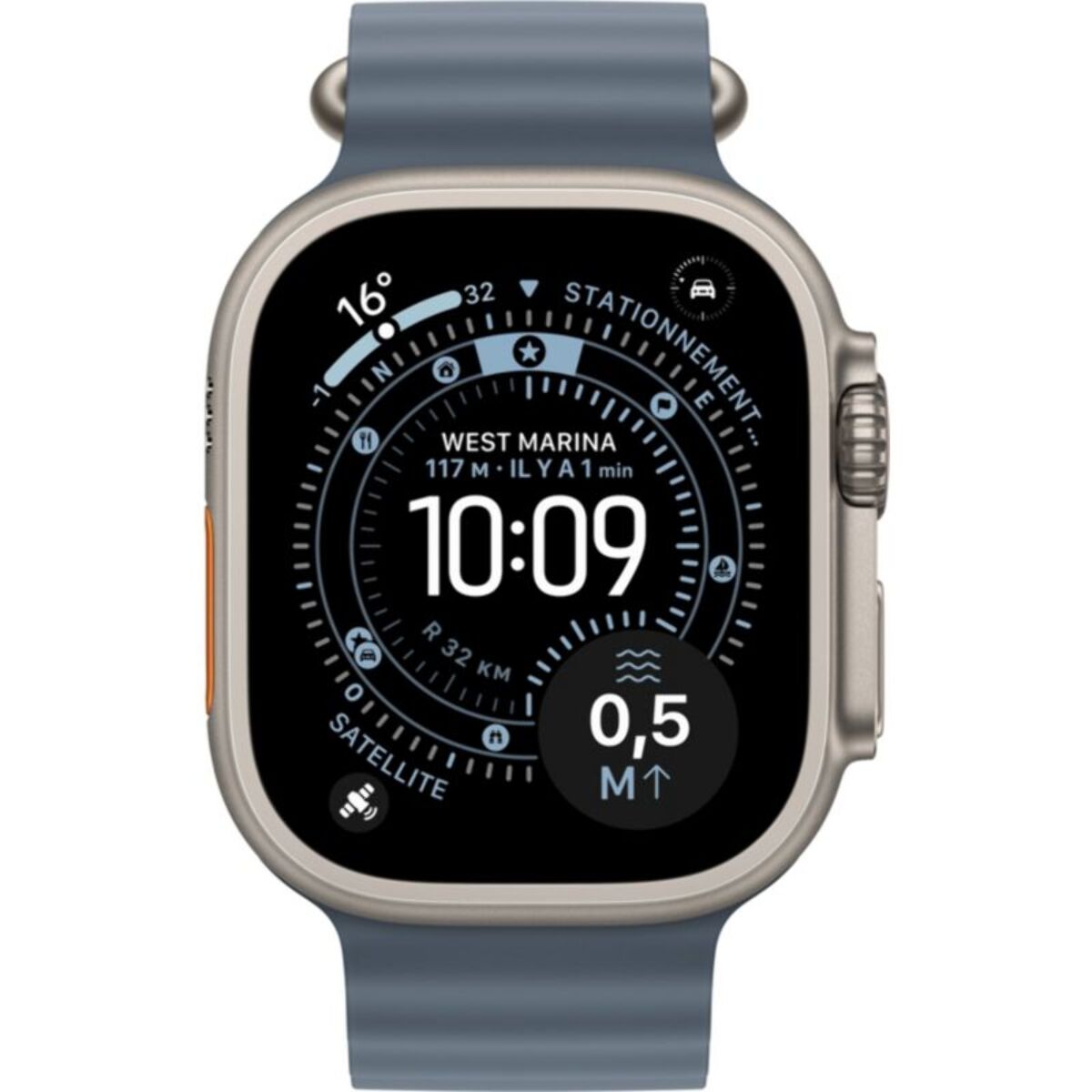 Montre connectée APPLE WATCH 49mm Tit Nat / Bleu Ocean Ultra 3 Cellular