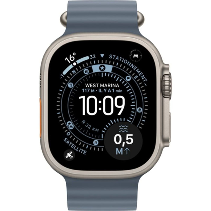 Montre connectée APPLE WATCH 49mm Tit Nat / Bleu Ocean Ultra 3 Cellular