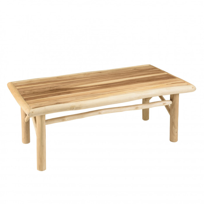 WILL - Table basse rectangulaire MADURA en branches de teck naturel