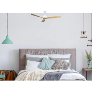 Ventilador de techo Reversible Termostato Wifi Motor DC Techos Inclinados Mando a Distancia Hypersilence Memoria FullWood FolegandrosD166C0364918 PURLINE