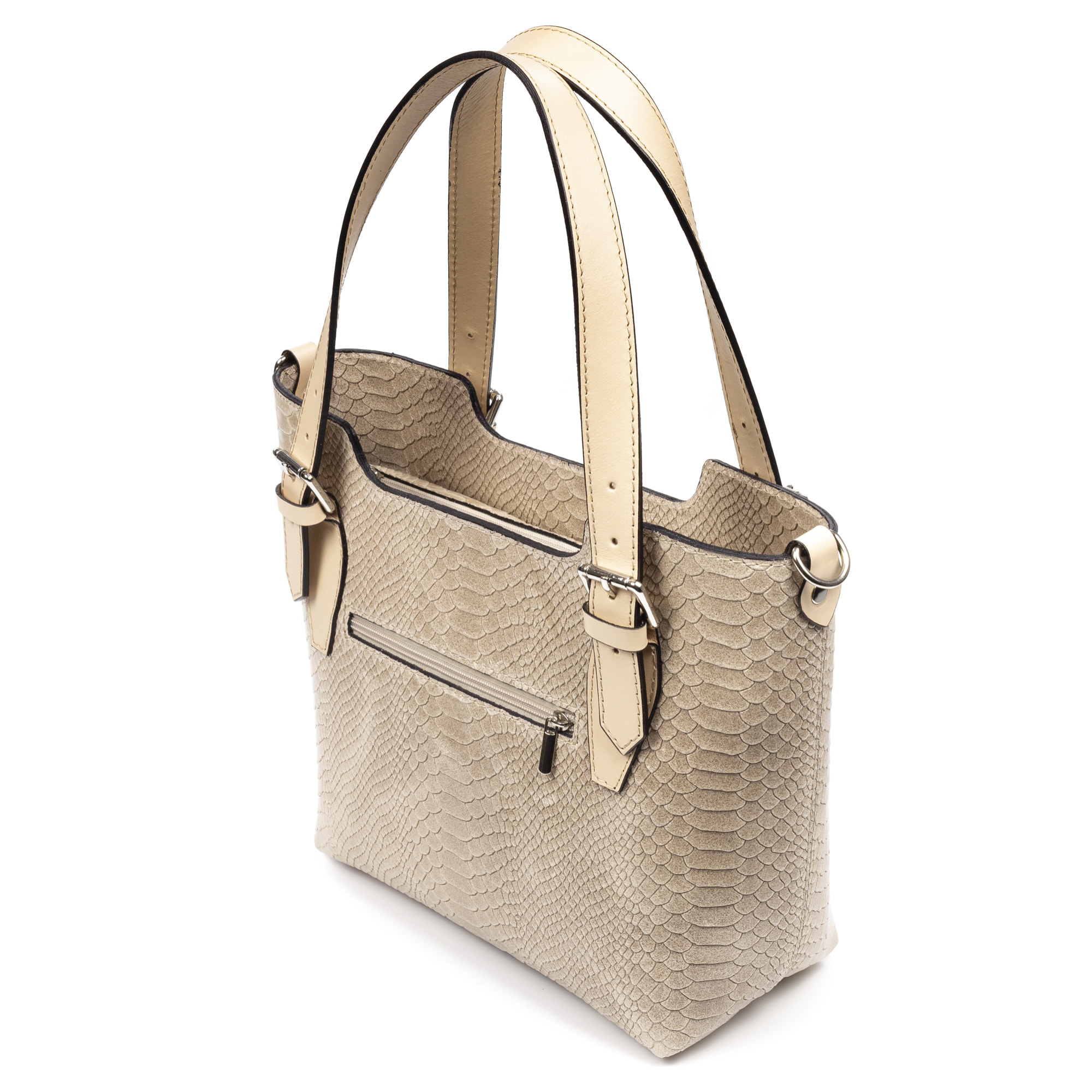 Arezzo Bolso tote Mujer.Piel auténtica Gamuza Grabado Serpiente