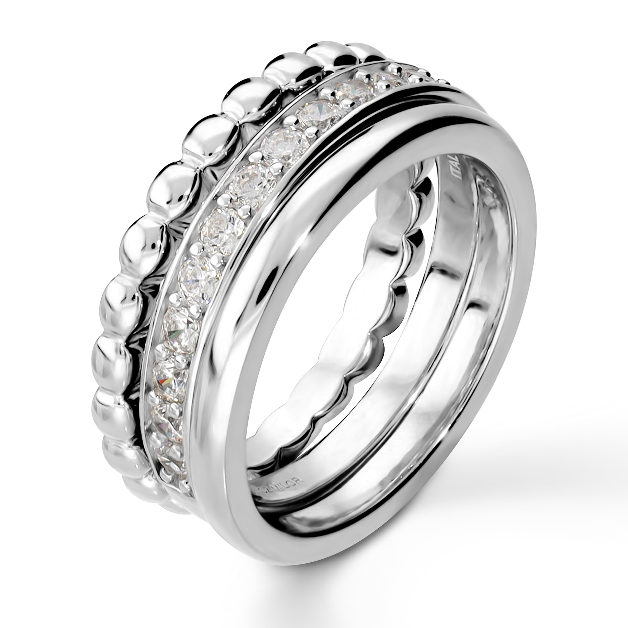 Set Anelli in Argento 925 con Cubic Zirconia