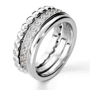 Set Anelli in Argento 925 con Cubic Zirconia