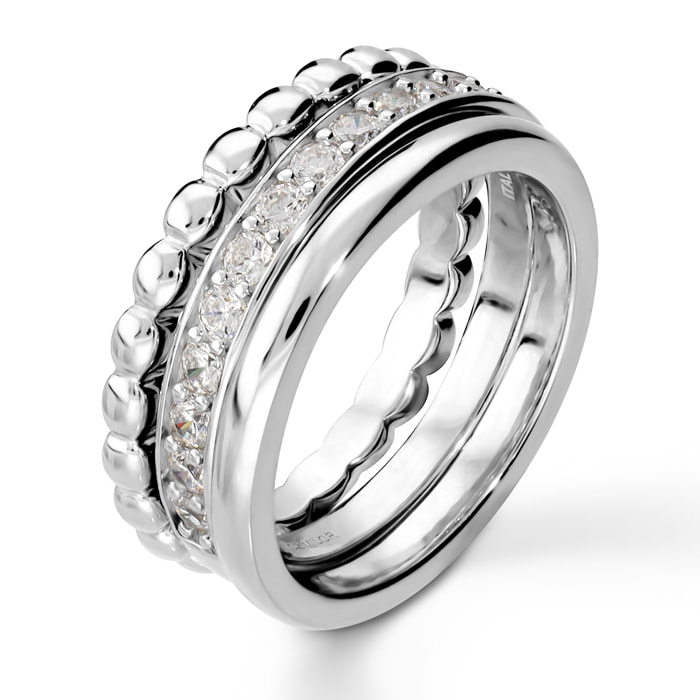 Set Anelli in Argento 925 con Cubic Zirconia