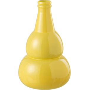 J-Line vase Cocoon - verre - jaune - 45 cm de hauteur