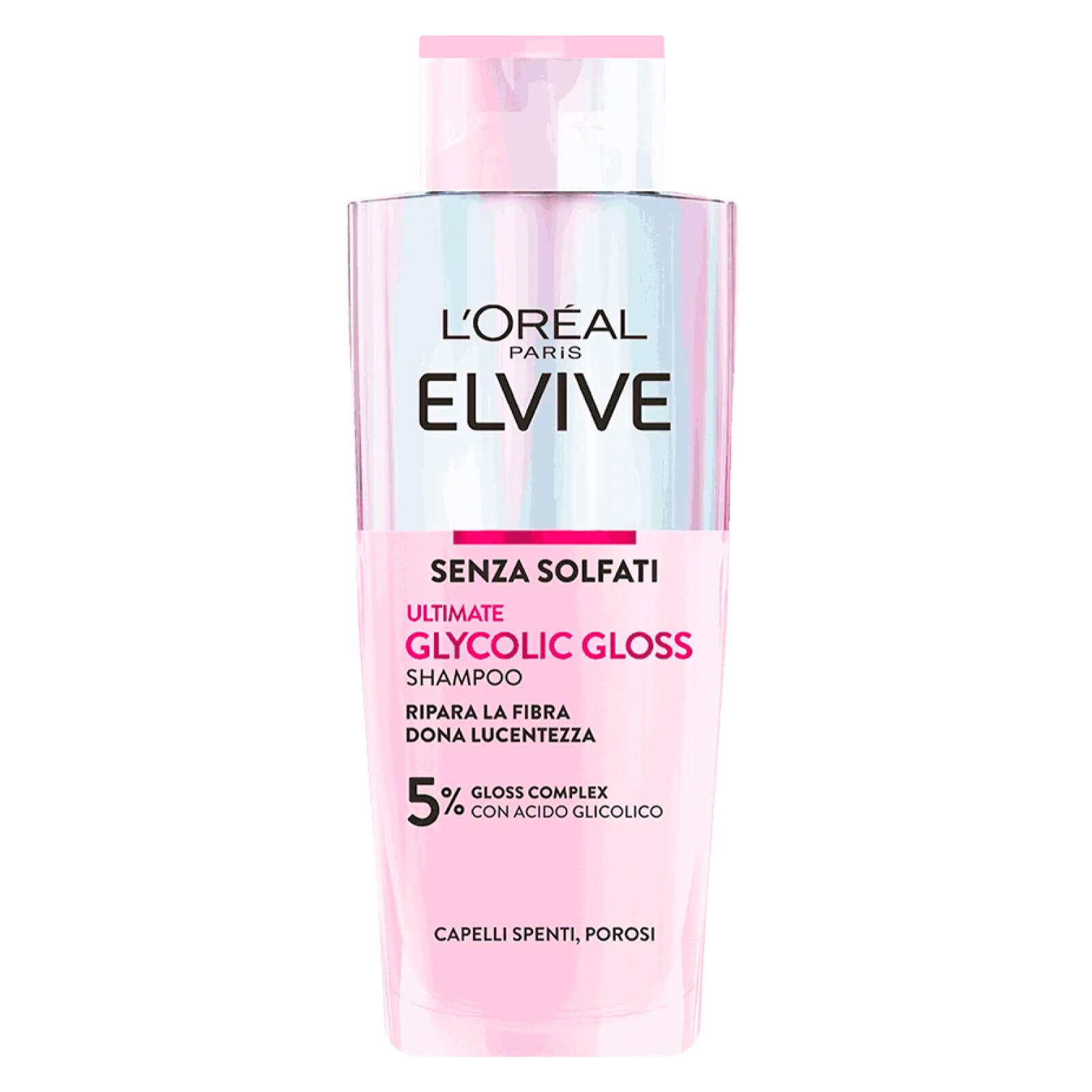 Shampoo Elvive Ultimate Glycolic Gloss con Acido Glicolico per Capelli Spenti e Porosi - Flacone da 200ml