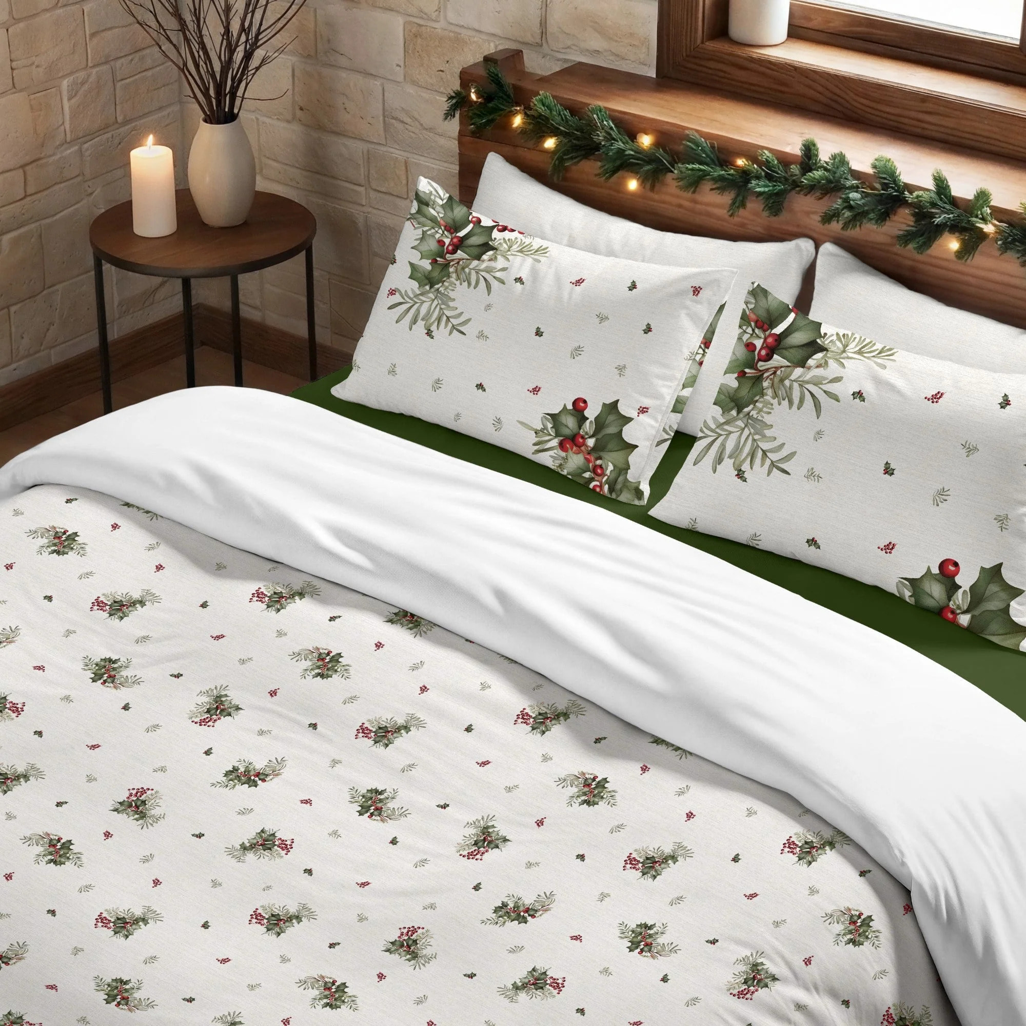 Housse de couette avec pressions Winter Holly