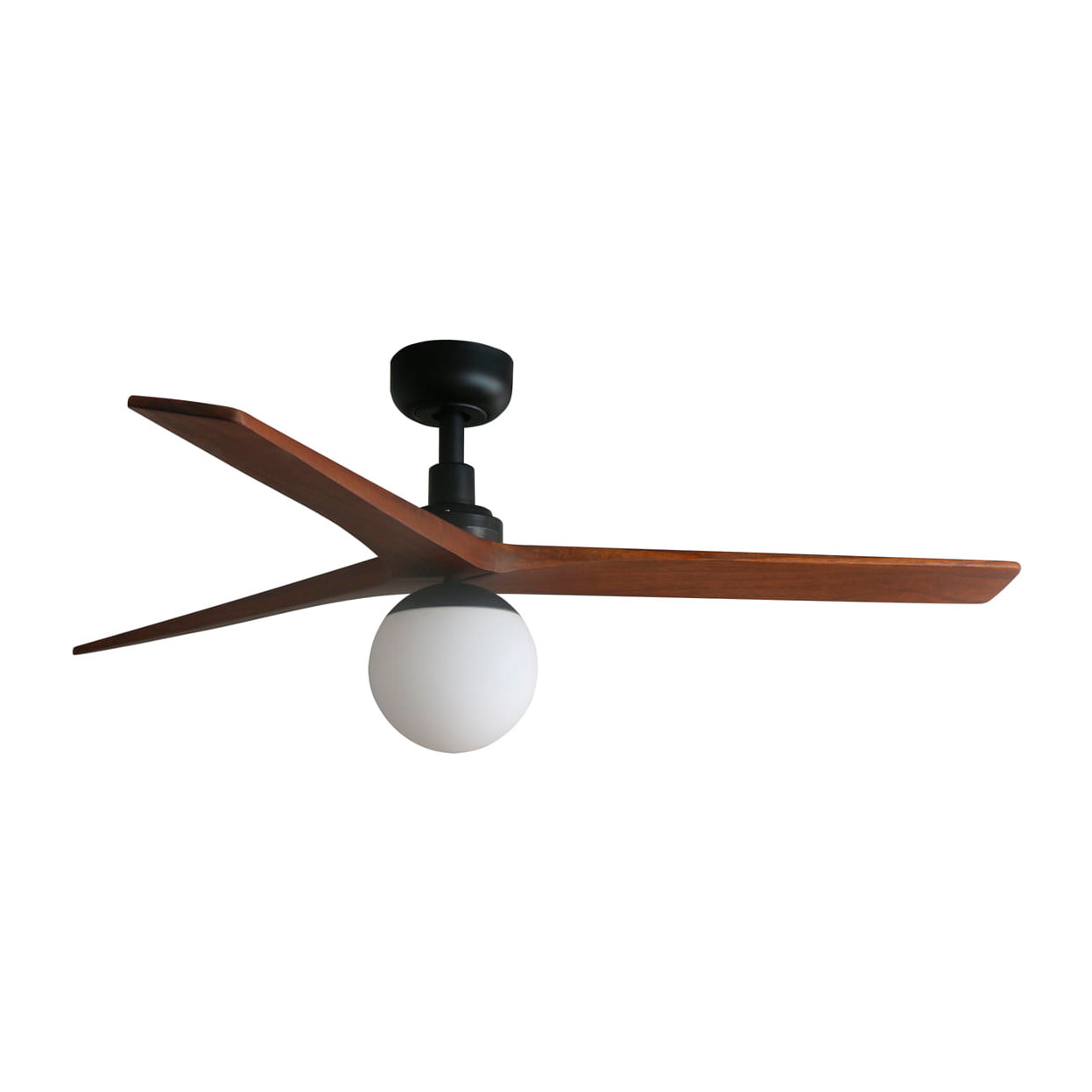 KLIM M Ventilatore a soffitto  nero/noce E27