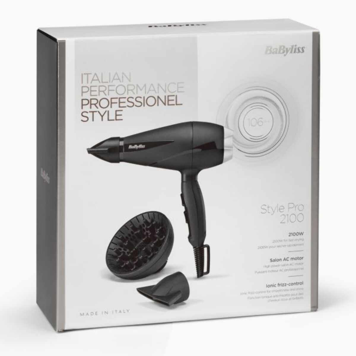 Sèche cheveux professionnel BABYLISS Turbo Pro 2100 6710DE