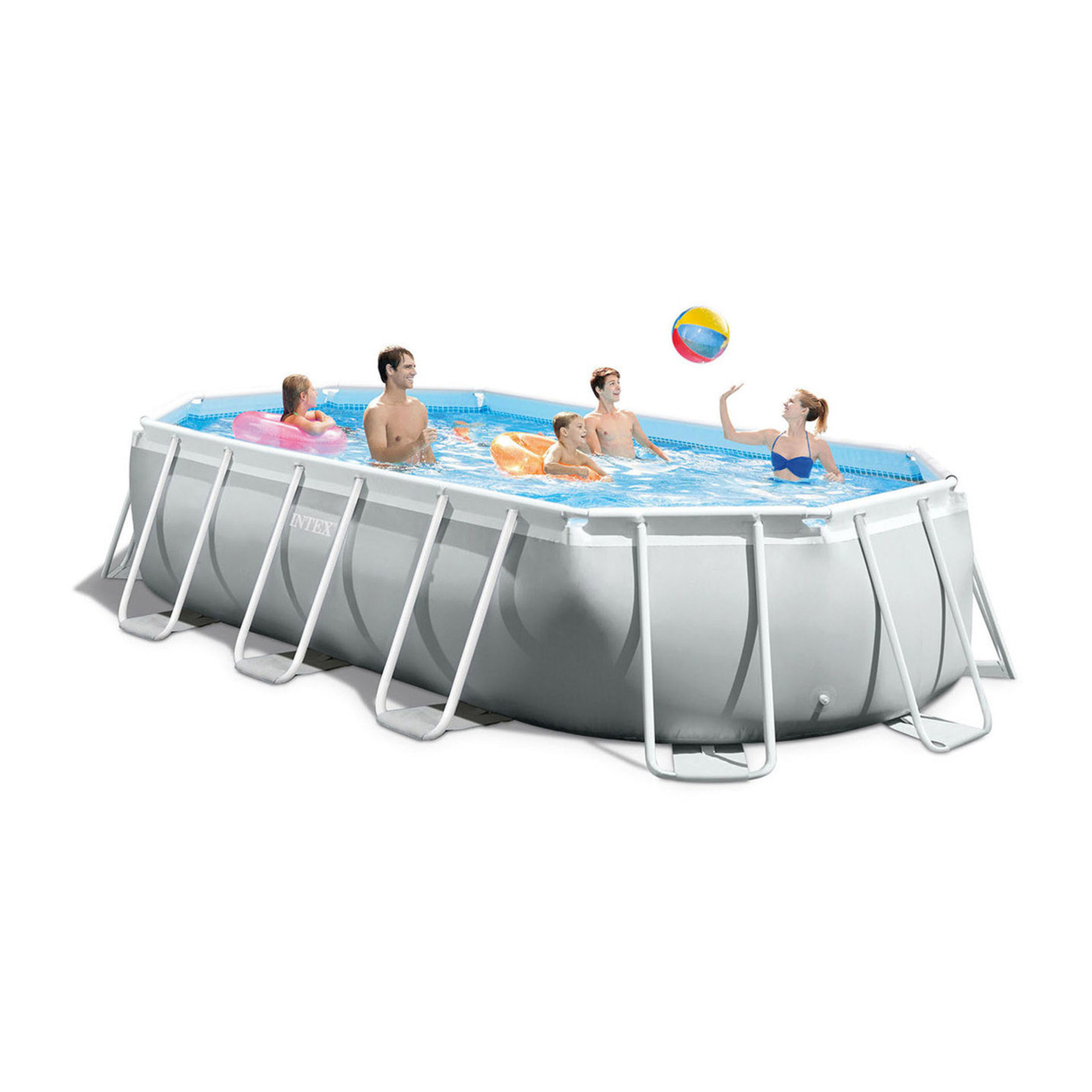 Intex Piscina Prisma Frame ovale con Pompa Filtro, Scaletta e Teli, 503x274x122 cm