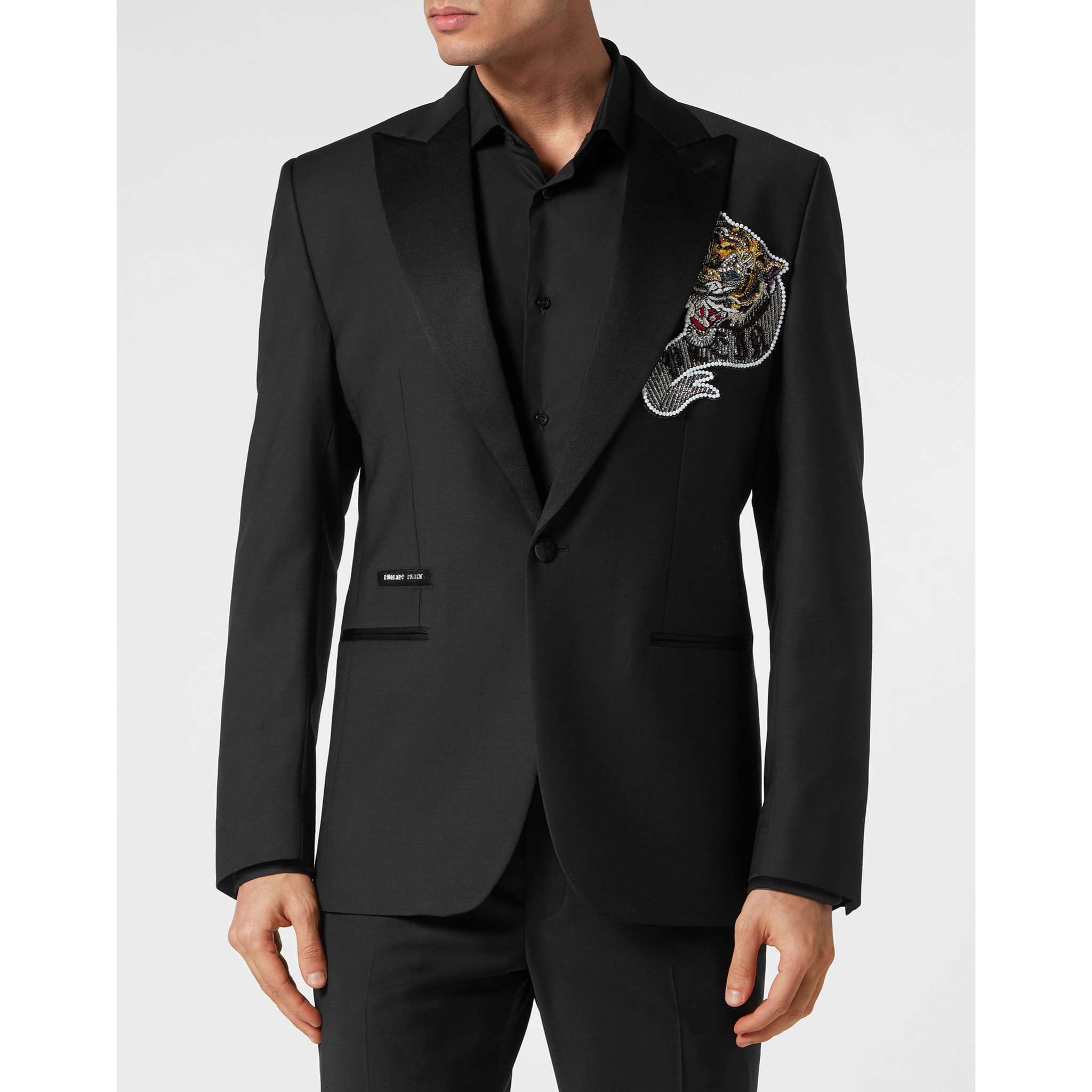 PHILIPP PLEIN One-Button Blazer Slim Fit TATTOO