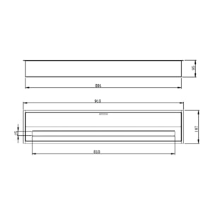 Bruciatore a bioetanolo per camino 7 L, in acciaio inox 91,5x18,7xH9,5 cm