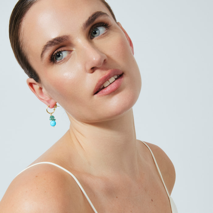 Pendientes Kangel acabado oro amarillo 18k