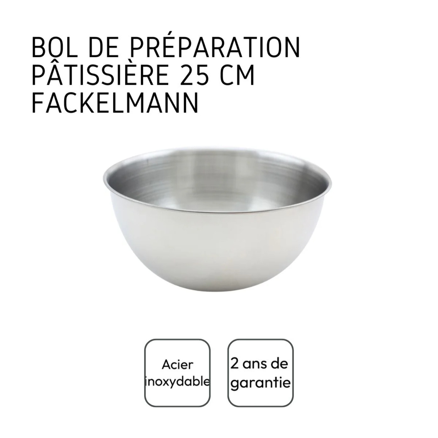 Ensemble de 2 Bols à mixer en inox Fackelmann Basic