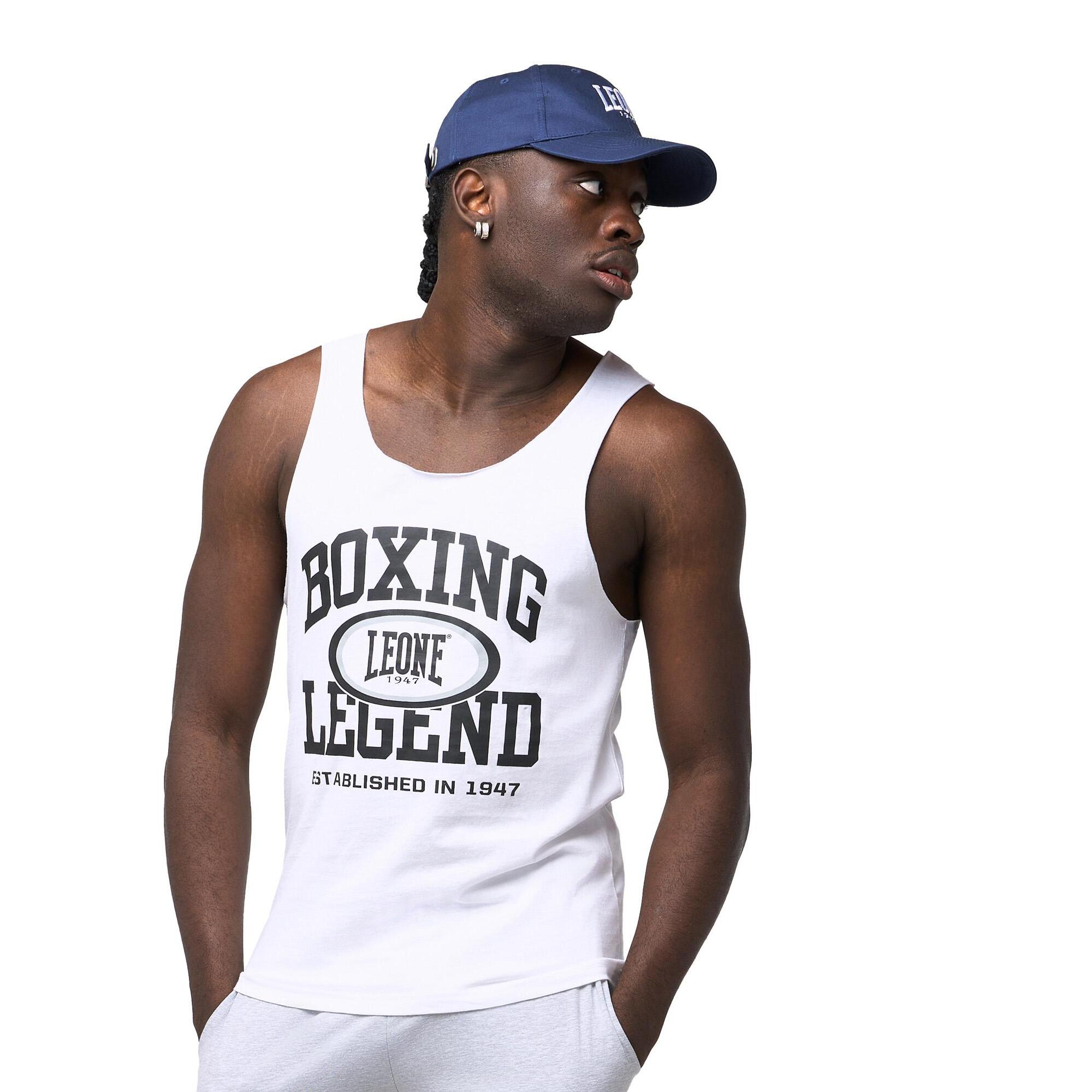 Camiseta de tirantes para hombre con estampado Leone Active "Boxing Legend"