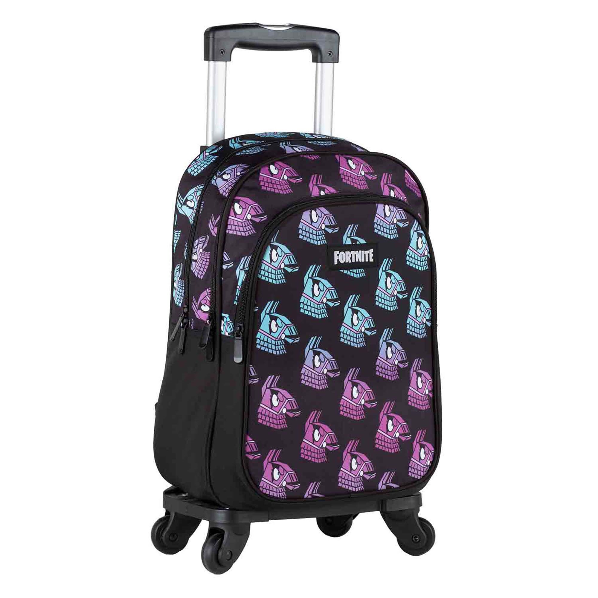 Fortnite Llama Zaino Doppio Scomparto Regolabile + Carrello nero.