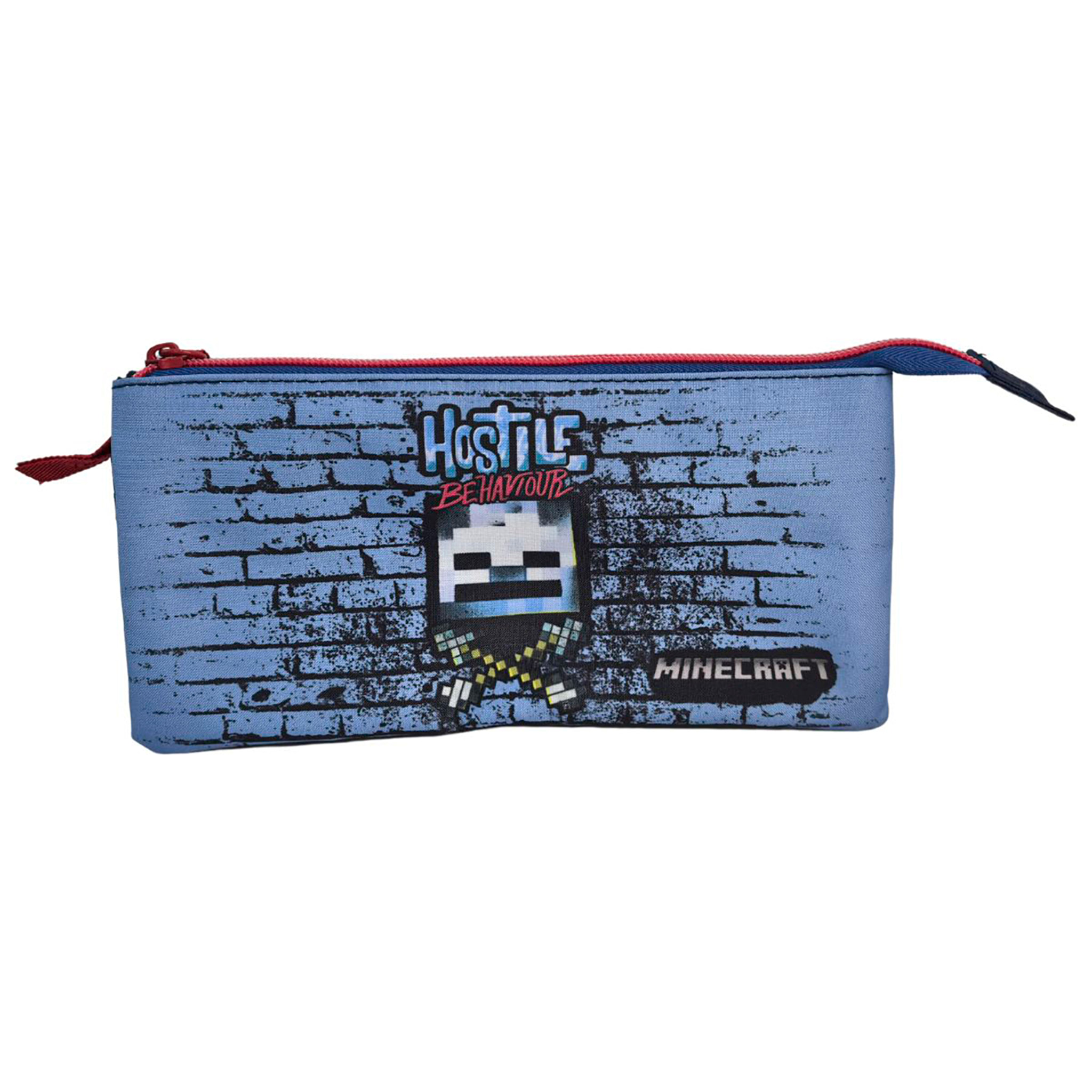 Minecraft Comportamento Ostile portapenne triplo.