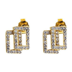 Pendientes Square adornado con cristales de Swarovski