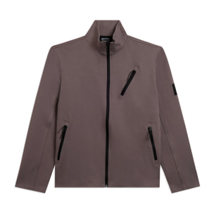 Felpa full zip uomo con taschino obliquo