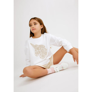 Shorts de Niña Cintura Elástica en Beige