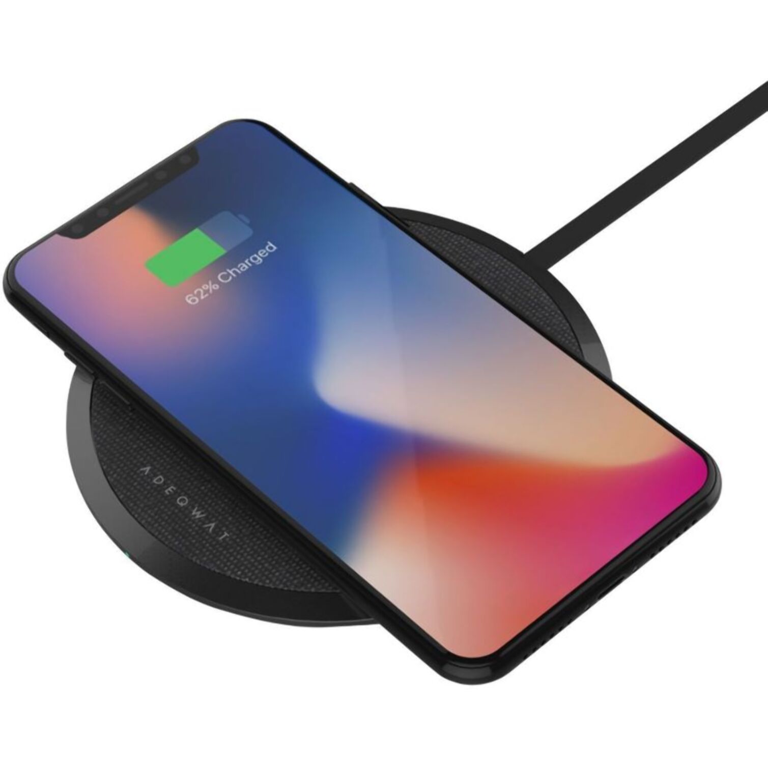 Chargeur induction ADEQWAT sans fil ultra-plat 15W Noir