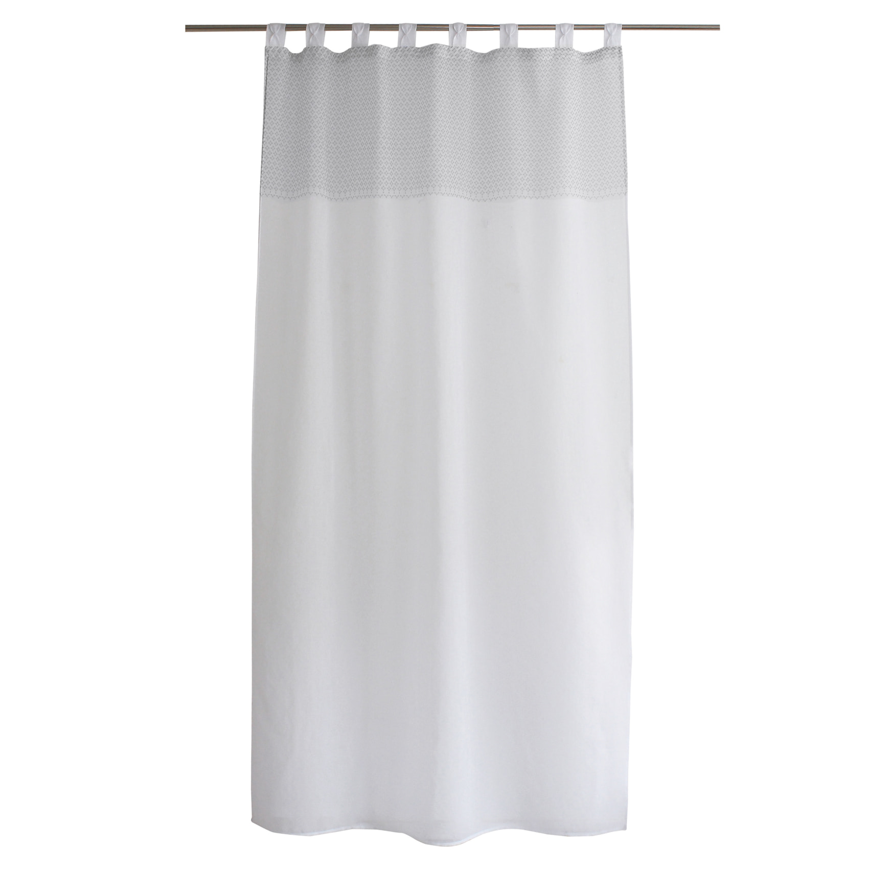 Voilage œillets à motifs géométriques - Gris