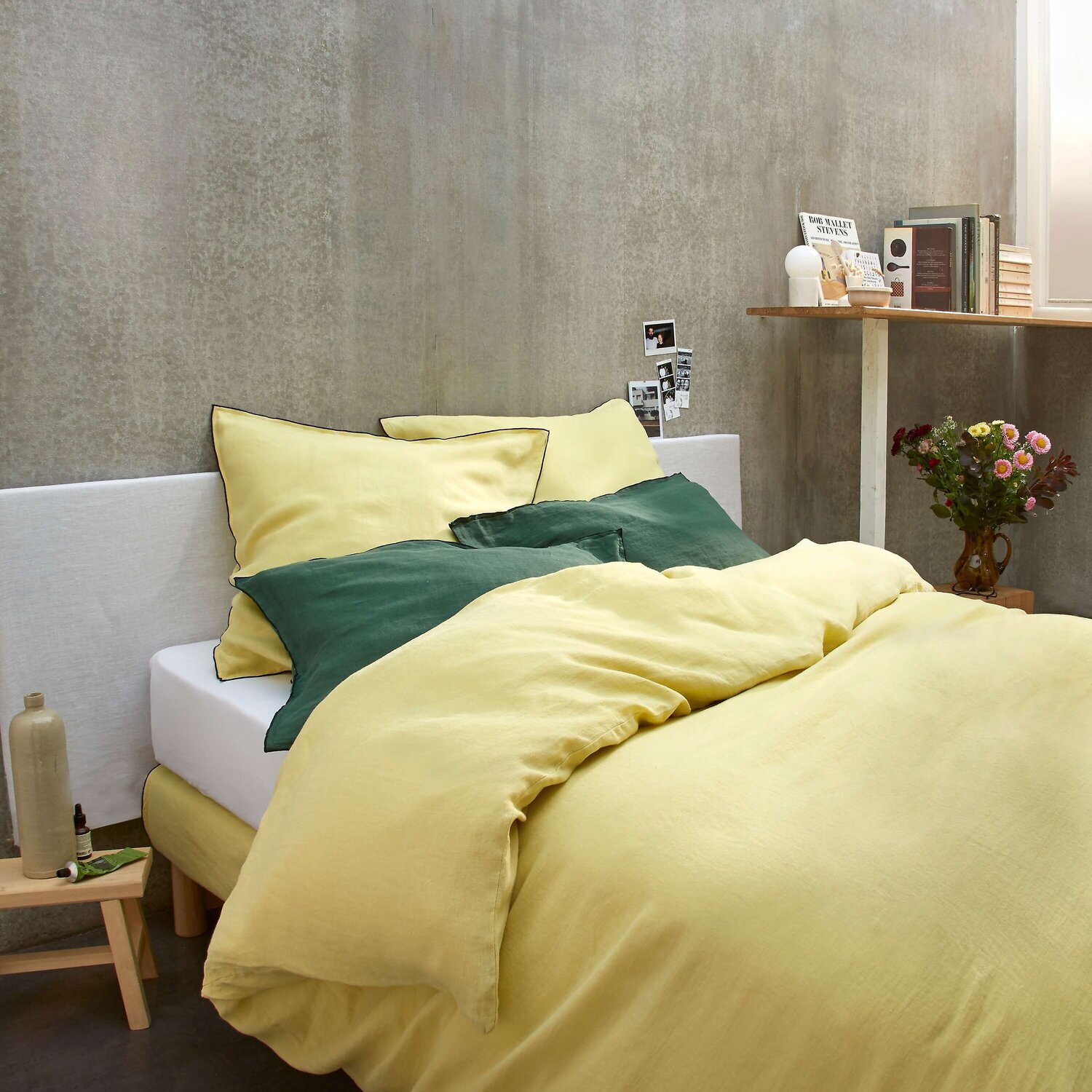 Lot De 2 Taies D'oreiller 100% lin LavÉ 160g Poire