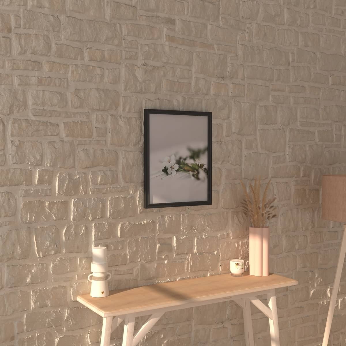 Cadre photo "Mae" en bois 40x50cm noir