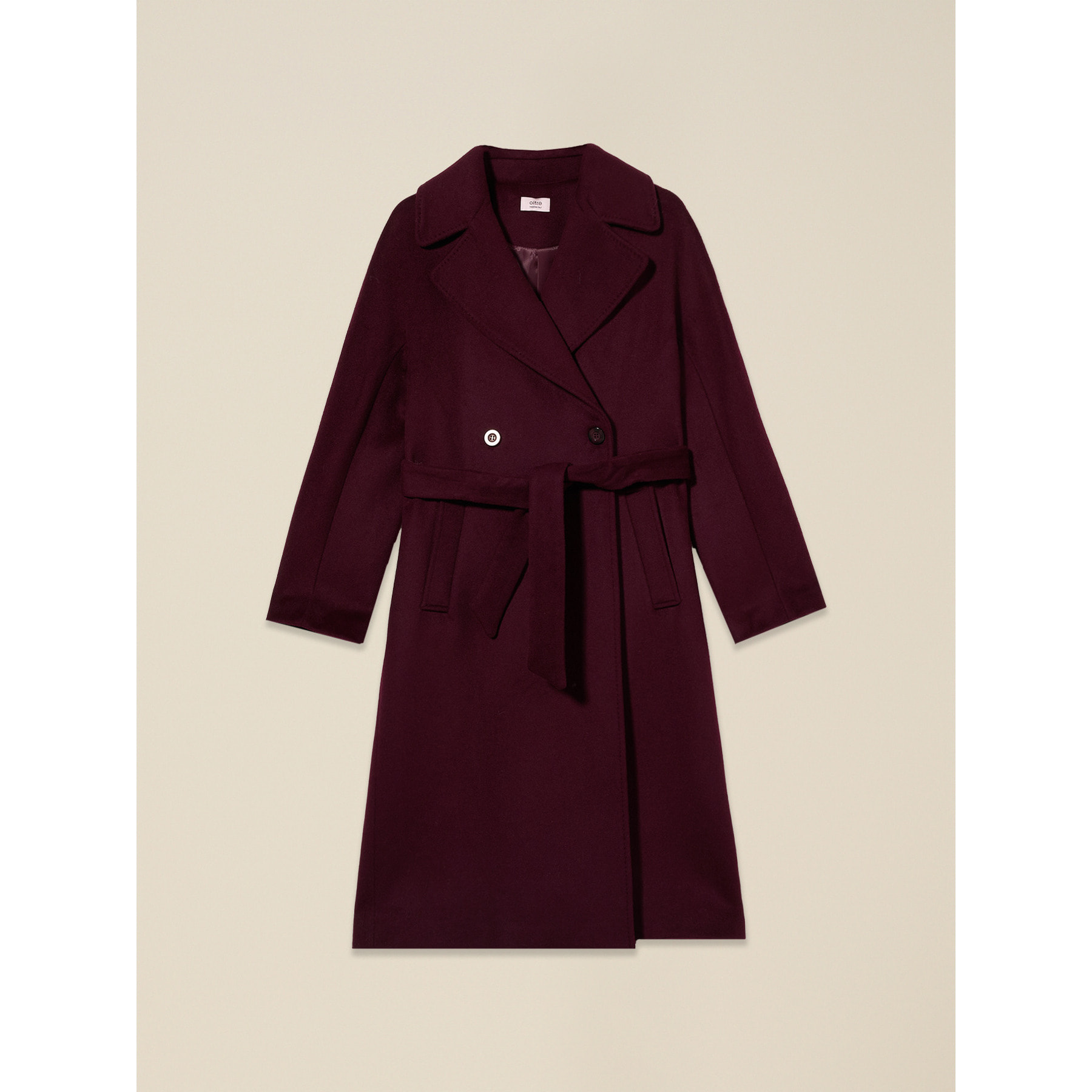 Oltre - Cappotto doppiopetto in misto lana - Bordeaux