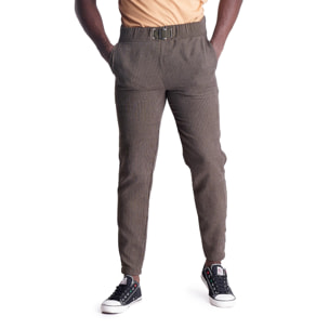 Pantaloni uomo con costina elastica in velluto Neutrals