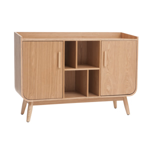 Buffet scandinave en bois clair 2 portes L122 cm HALLEN