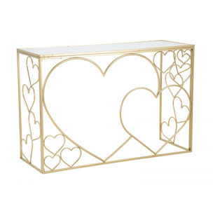 CONSOLE HEART CHARME1921 DORATO