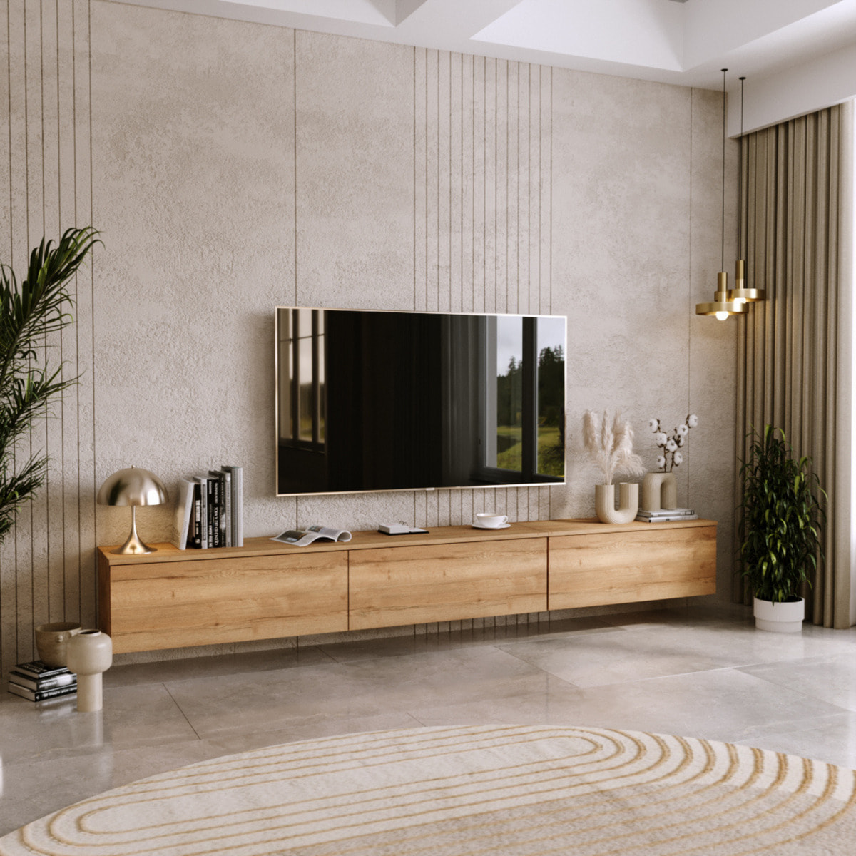 Mobile Porta TV Nicole 160 cm in Rovere Craft