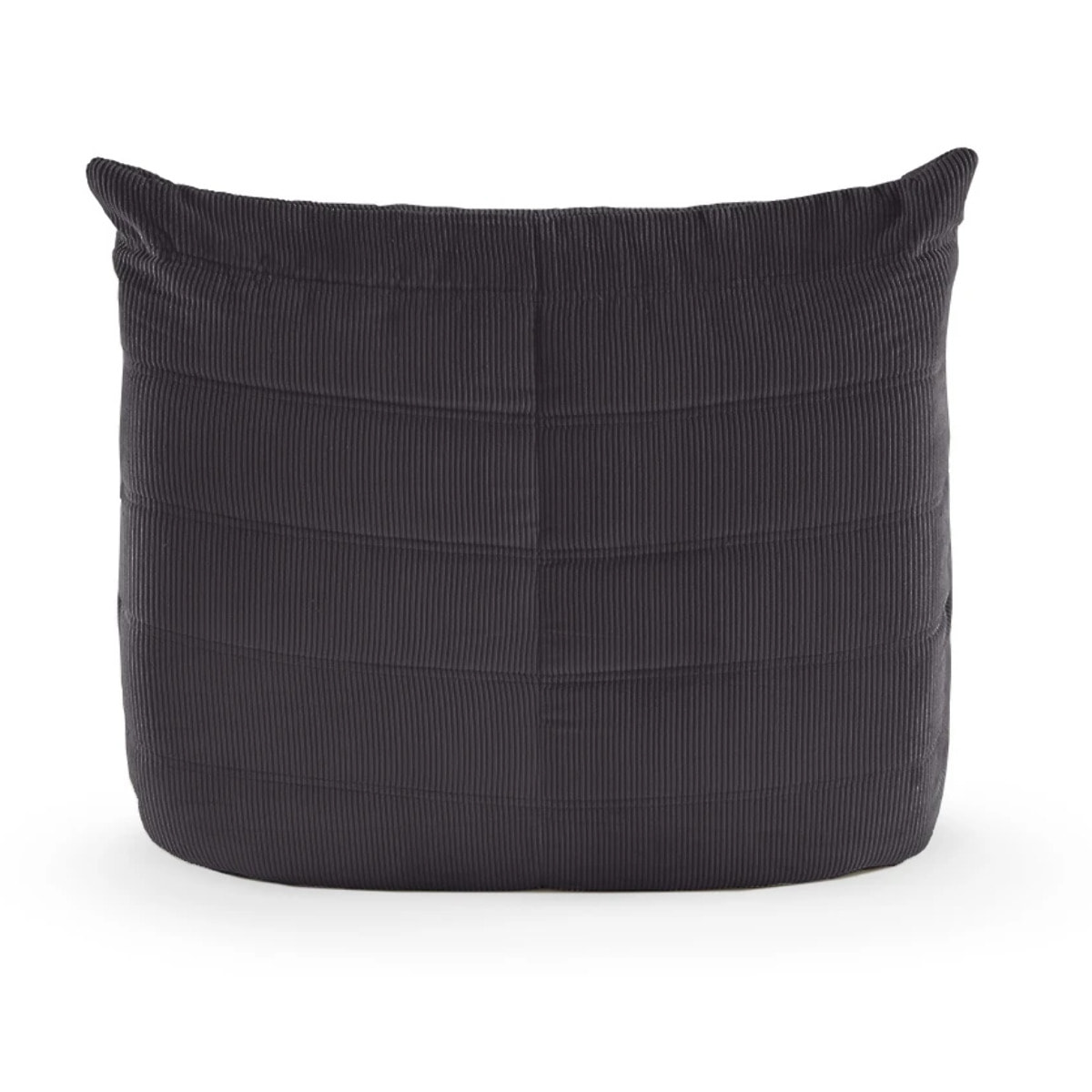 EMILE - Fauteuil en velours côtelé anthracite