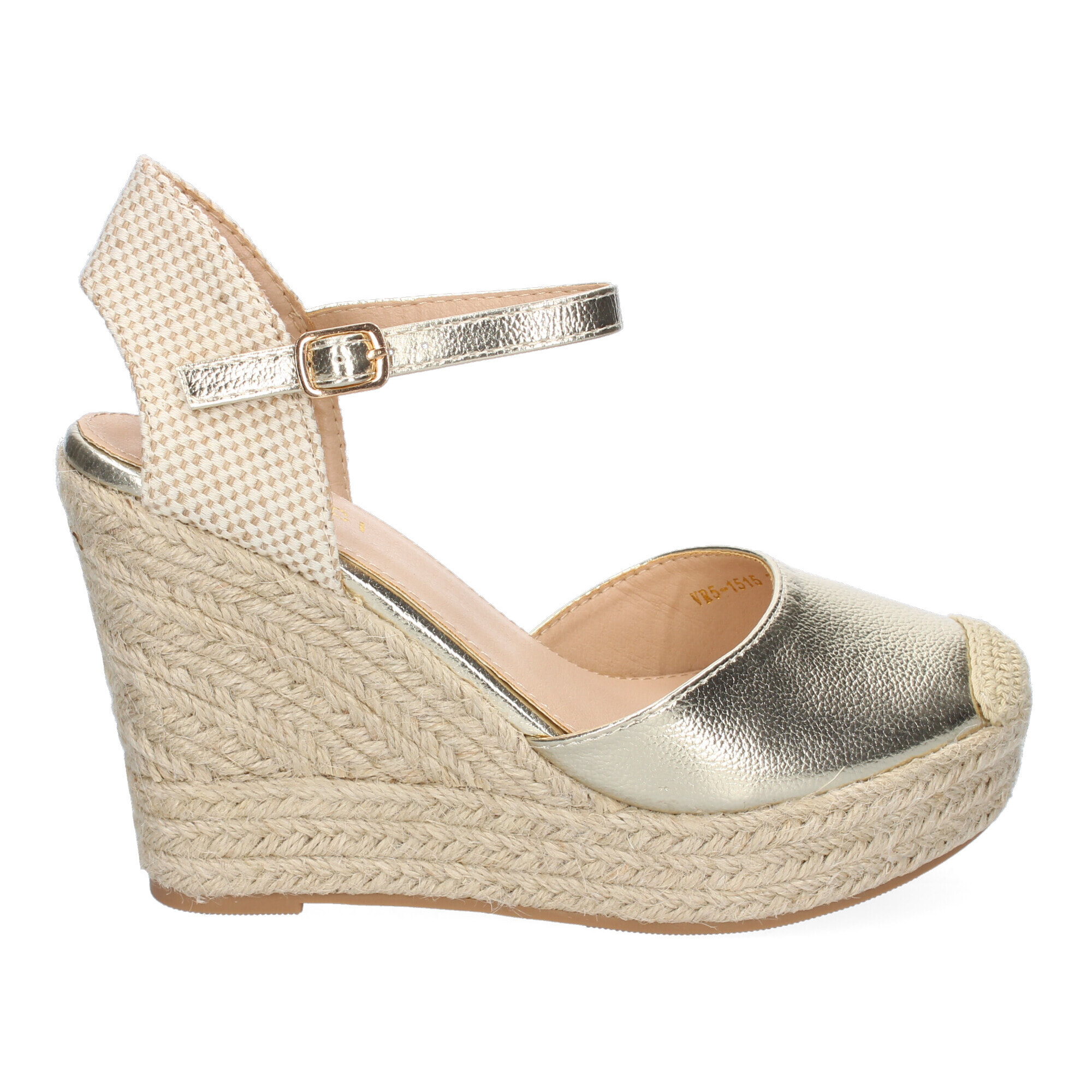 Sandalia de Cuña de Yute para Mujer, Comodas y Elegantes, Diseño Moderno con Punta Bordada