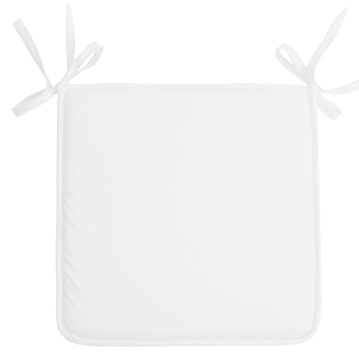 Galette de chaise unie aux multiples couleurs - Blanc