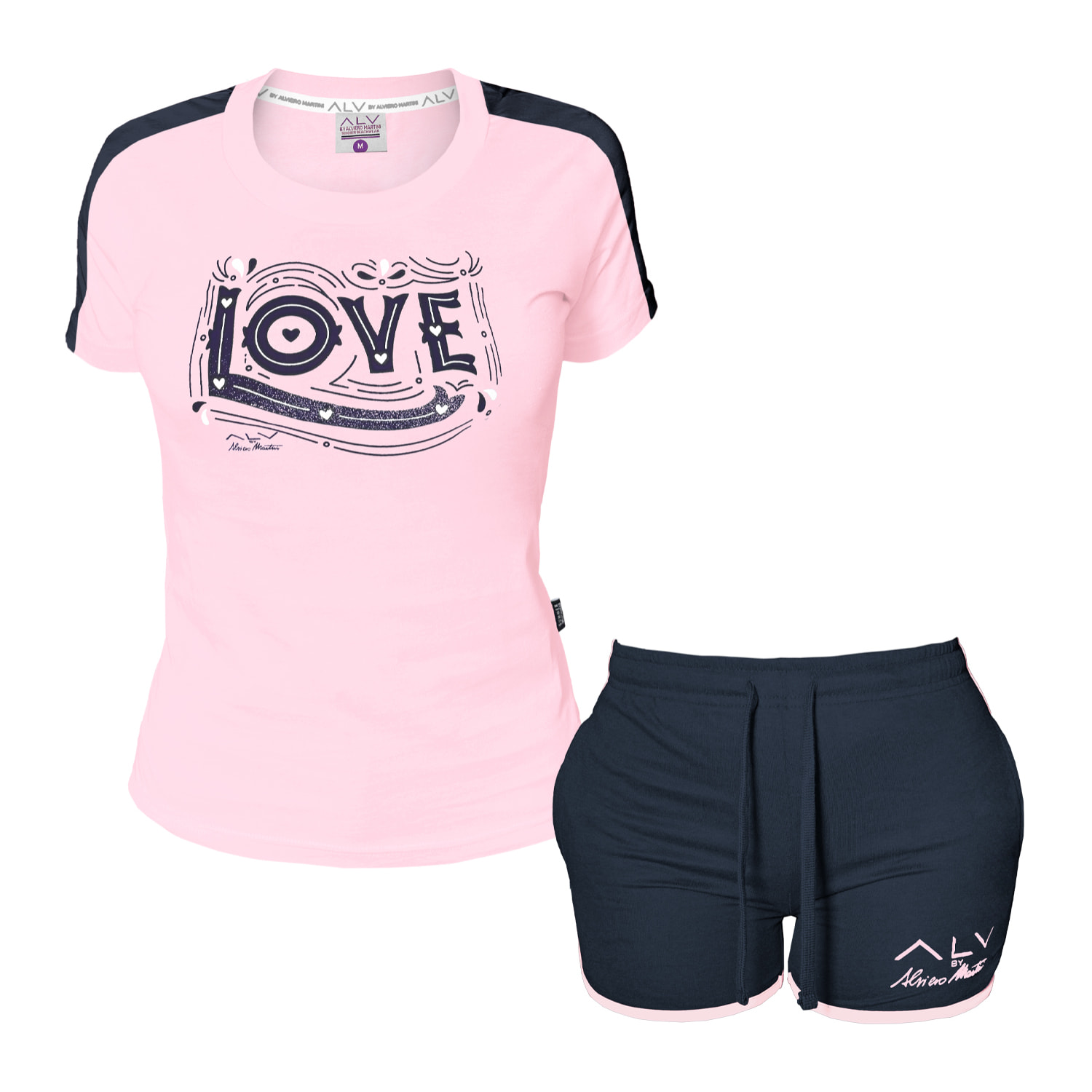 Completo Homewear Donna ALVIERO MARTINI Corto Cotone