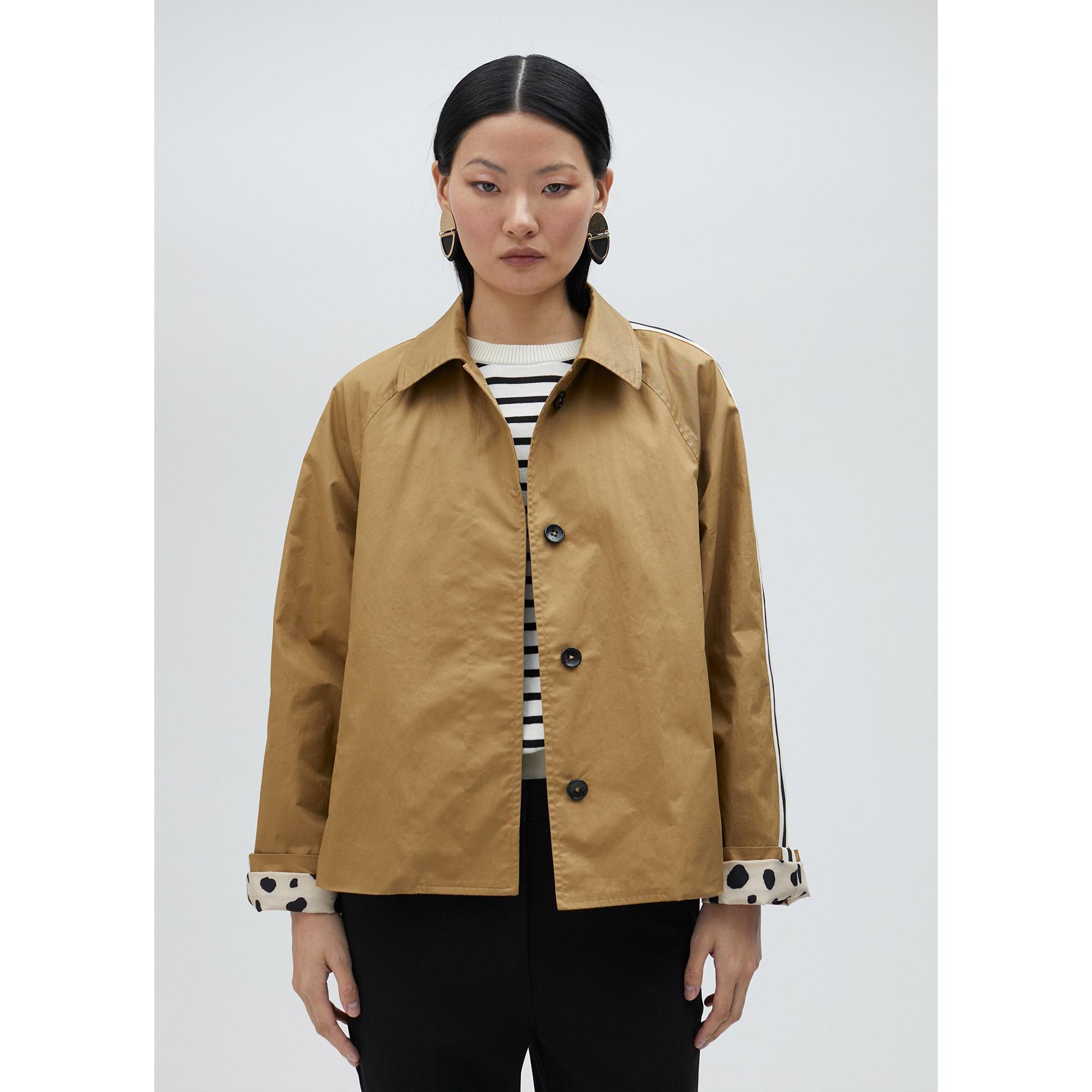 Trench corto cammello