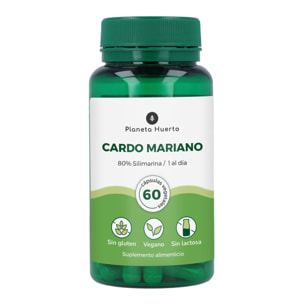 PLANETA HUERTO | Cardo Mariano 60 Cápsulas - Apoyo Natural para el Hígado y Reducción del Colesterol